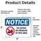 Signmission No Eating Or Drinking In This Area, 5 in W x Rectangle, Vinyl Decal OS-2PACK-NS-D-35-L-16081 - alternate 3